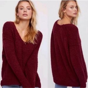 Free People Maroon Sweater